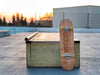 Front View Of Mock-Up Skateboard Outdoors Psd