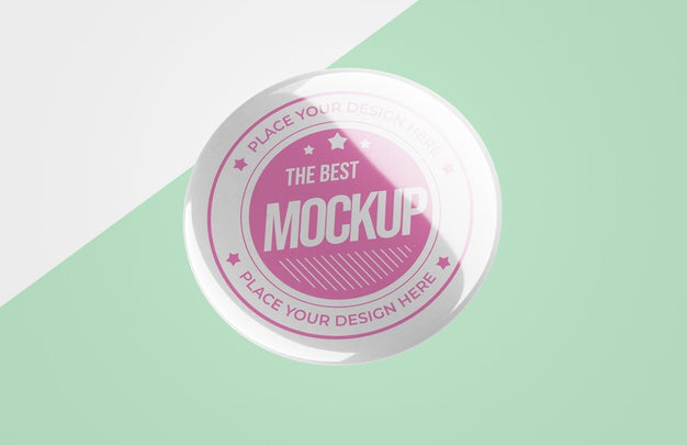 Front View Of One Insignia Mock-Up Psd