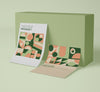 Front View Of Paper Mock-Up With Geometric Shapes Psd
