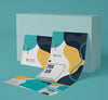 Front View Of Paper Mock-Up With Organic Shapes Psd
