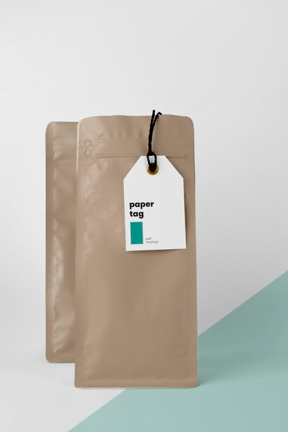 Front View Of Paper Tag Mock-Up Psd