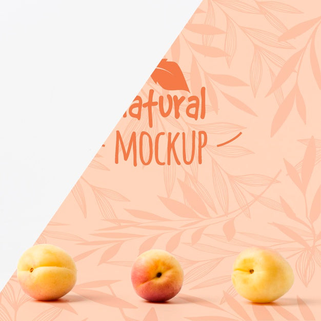 Front View Of Peaches Mock-Up Psd