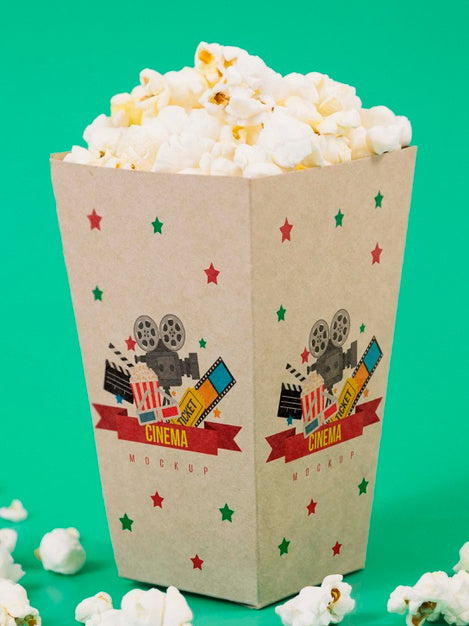 Front View Of Popcorn Cup Psd