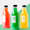 Front View Of Selection Of Transparent Juice Bottles Psd