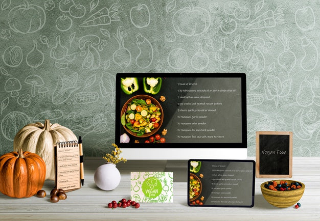 Front View Of Thanksgiving Concept Mock-Up Psd