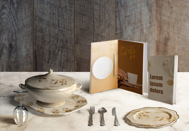 Front View Of Thanksgiving Scene Creator Mock-Up Psd