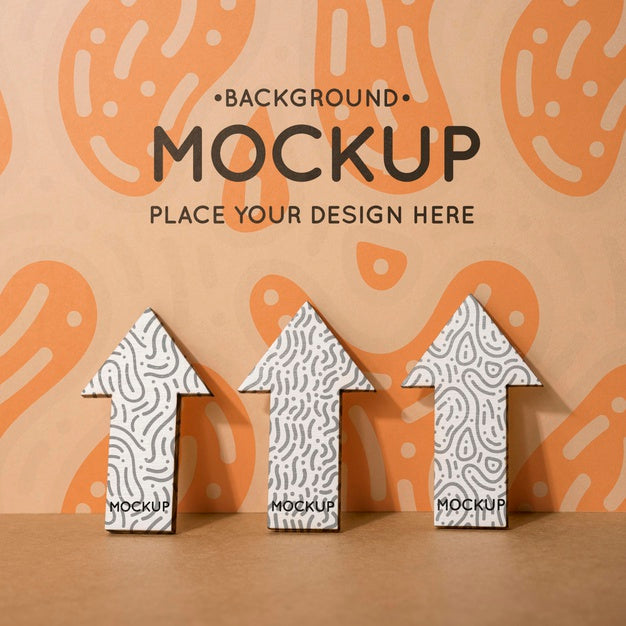 Front View Of Three Arrows Pointing Up Psd