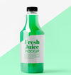 Front View Of Transparent Glass Bottle With Juice Psd