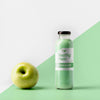 Front View Of Transparent Juice Bottle With Cap And Apple Psd