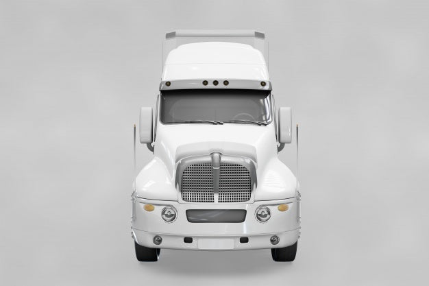 Front View Of Truck Mockup Psd