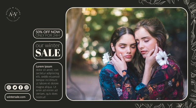 Front View Of Two Girls With Eyes Closed Psd