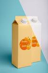 Front View Of Two Juice Cartons Psd