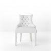 Front View Of White Padded Armchair Mockup Psd