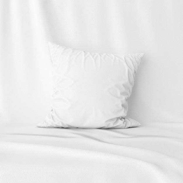 Front View Of White Pillow Cover Mockup Psd