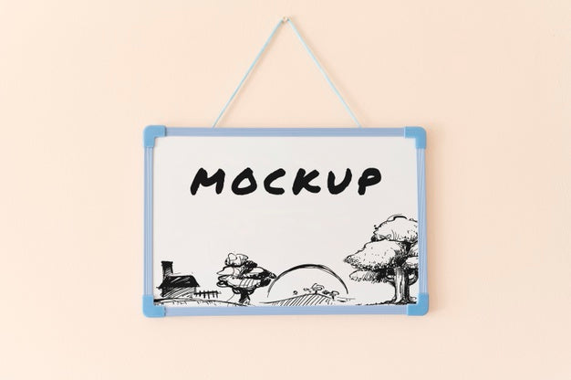 Front View Of Whiteboard Mock-Up Psd