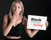 Front View Of Woman With Black Friday Concept Psd