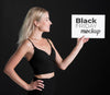 Front View Of Woman With Black Friday Concept Psd