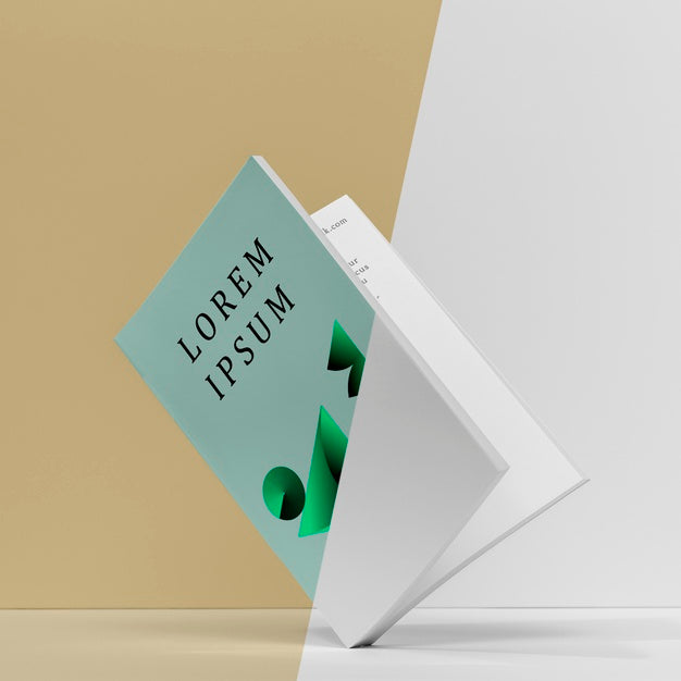 Front View Open Book Mock-Up Psd
