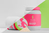 Front View Pink Nutrients Gym Mock-Up Concept Psd