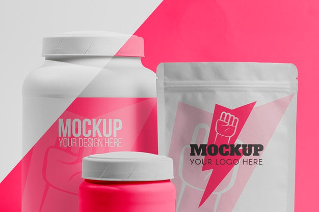 Front View Protein Pills And Powder For Women Psd