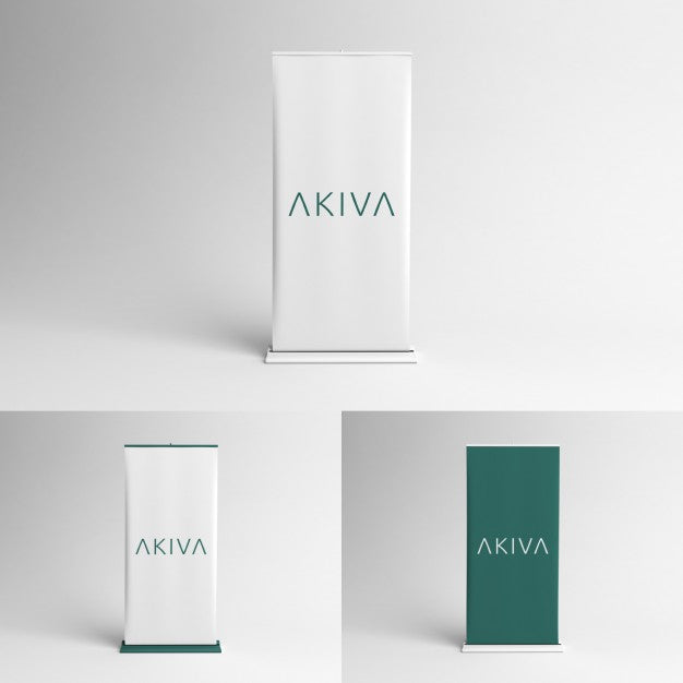 Front View Roll Up Mock Up Psd