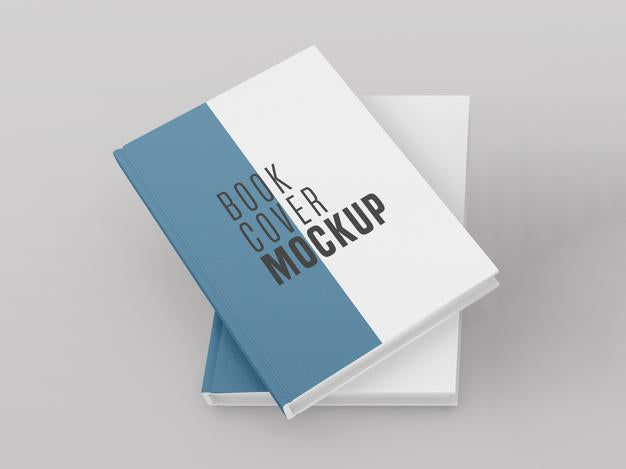 Front View Two Hard Cover Book Mockup Psd
