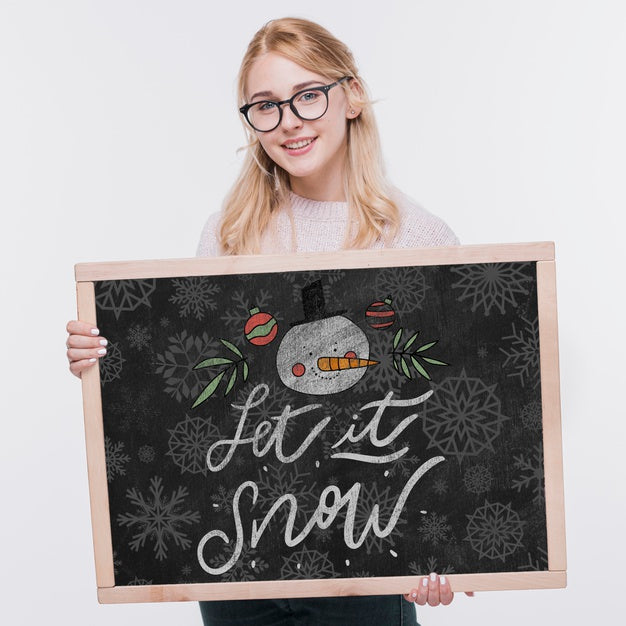 Front View Woman With Eyeglasses Smiling Psd