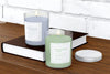 Frosted Glass Candle Jars Mockup, Left View Psd