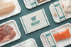 Frozen Food Arrangement With Mock-Up Card Psd