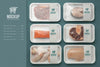 Frozen Food Arrangement With Mock-Up Packaging Psd
