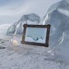 Frozen Scene On Winter With Frame Psd