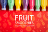 Fruit Smoothies Are Easy To Make Mock-Up Psd