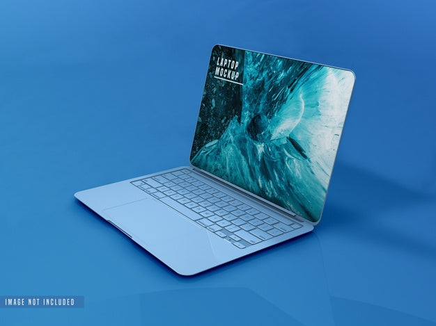 Full Screen Laptop Mockup Design Psd