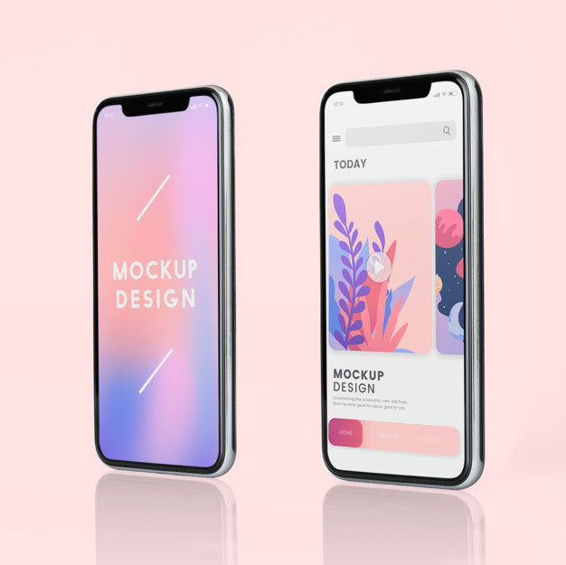 Full Screen Smartphone Mockup Design Psd