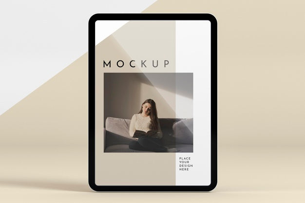 Futuristic Tablet With Screen Mock-Up Psd