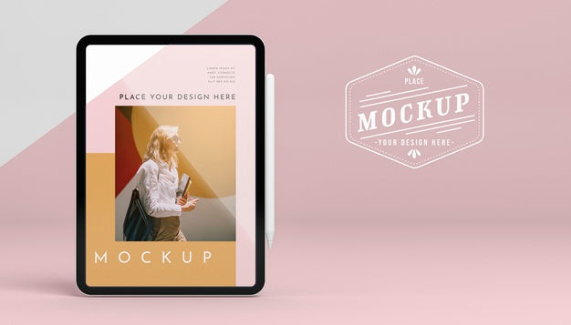 Futuristic Tablet With Screen Mock-Up Psd