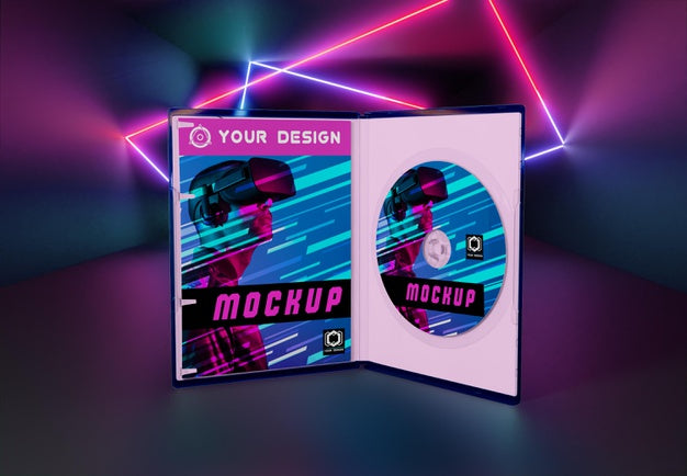 Gaming Abstract Packaging And Cd Mockup Psd