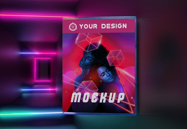 Gaming Abstract Packaging And Cd Mockup Psd