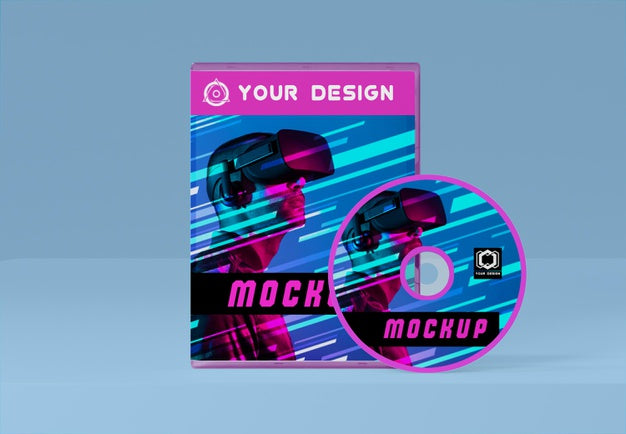 Gaming Abstract Packaging And Cd Mockup Psd