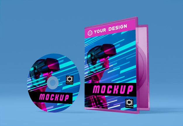 Gaming Abstract Packaging And Cd Mockup Psd