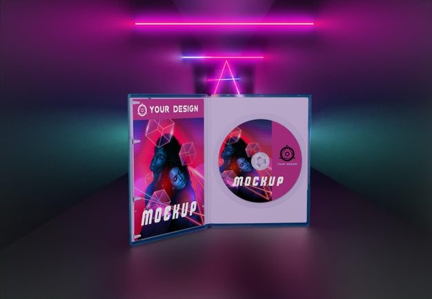 Gaming Abstract Packaging And Cd Mockup Psd
