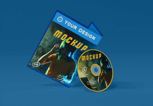 Gaming Abstract Packaging And Cd Mockup Psd
