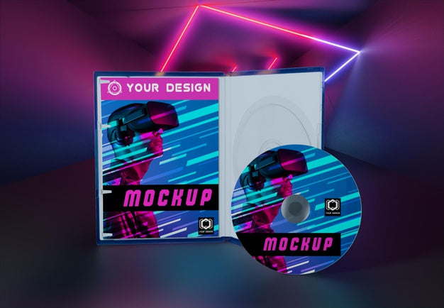 Gaming Abstract Packaging And Cd Mockup Psd