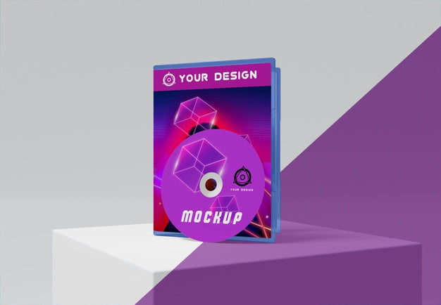 Gaming Abstract Packaging And Cd Mockup Psd