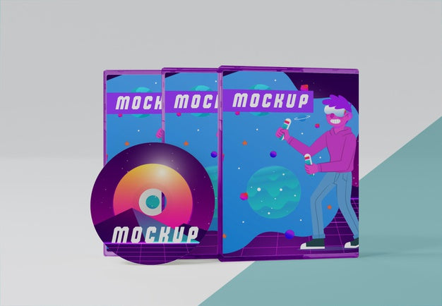 Gaming Abstract Packaging And Cd Mockup Psd
