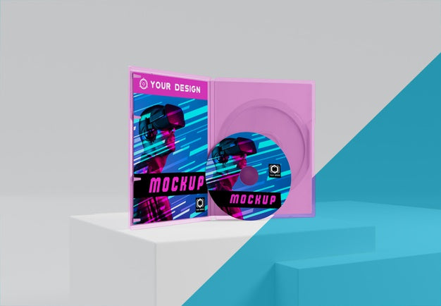 Gaming Abstract Packaging And Cd Mockup Psd