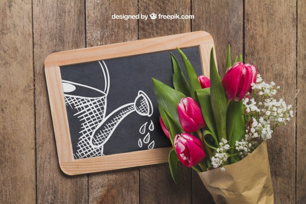 Garden Concept With Roses Psd