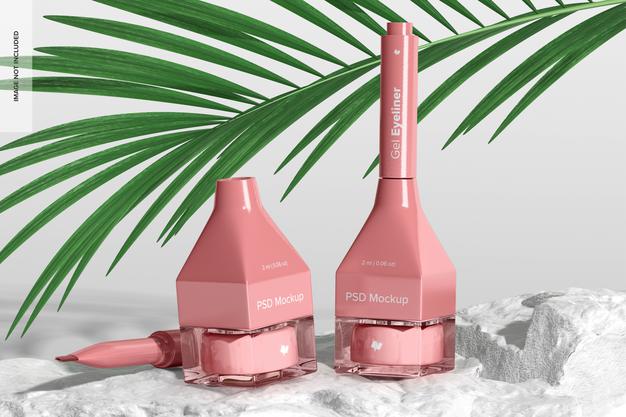 Gel Eyeliners Mockup Psd