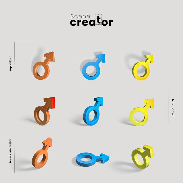 Gender Sign Scene Creator Psd