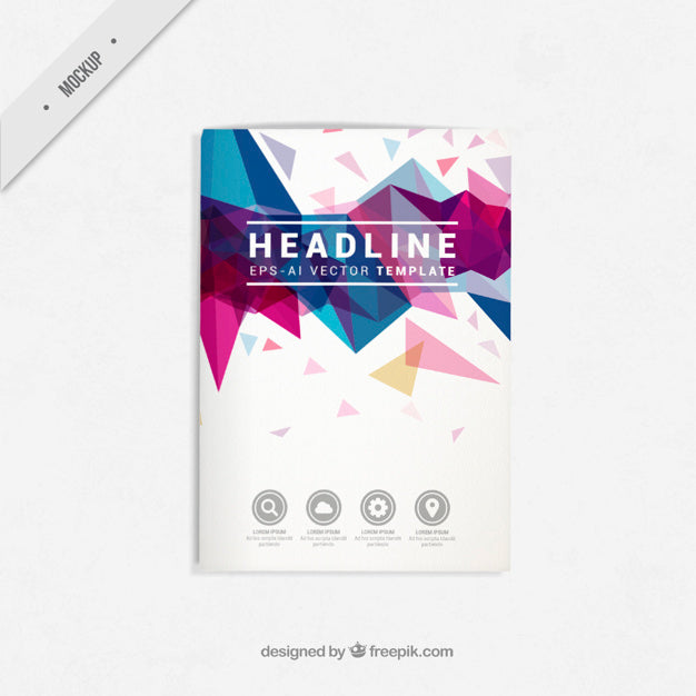 Geometric Flyer Mockup In Modern Style Psd